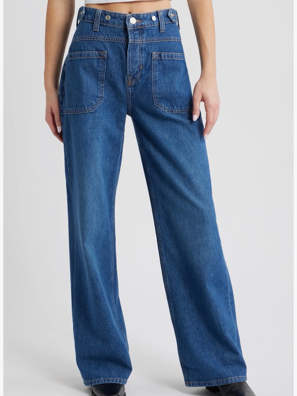 Free People We The Free Palmer Baggy Jeans, Size 28